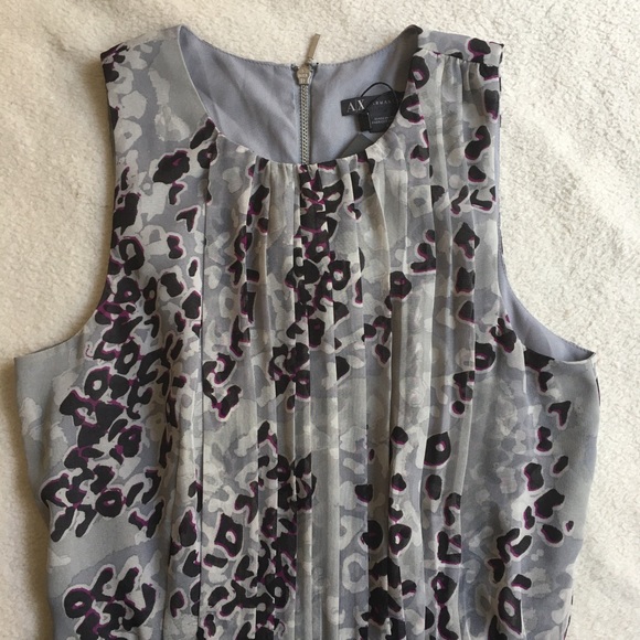 NWT A/X Armani Exchange Animal Print Grey Dress - Picture 16 of 16